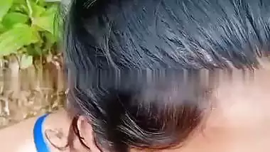 Cute girl outdoor blowjob and sex with boyfriend