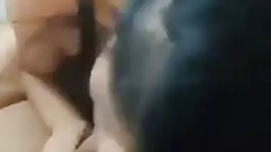 Delhi girlfriend in bra sucks her boyfriend dick