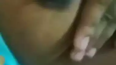 Selfie video call of sexy girlfriend showing nude body