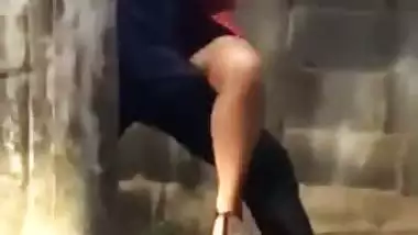 Outdoor quickie sex action has been caught on livecam